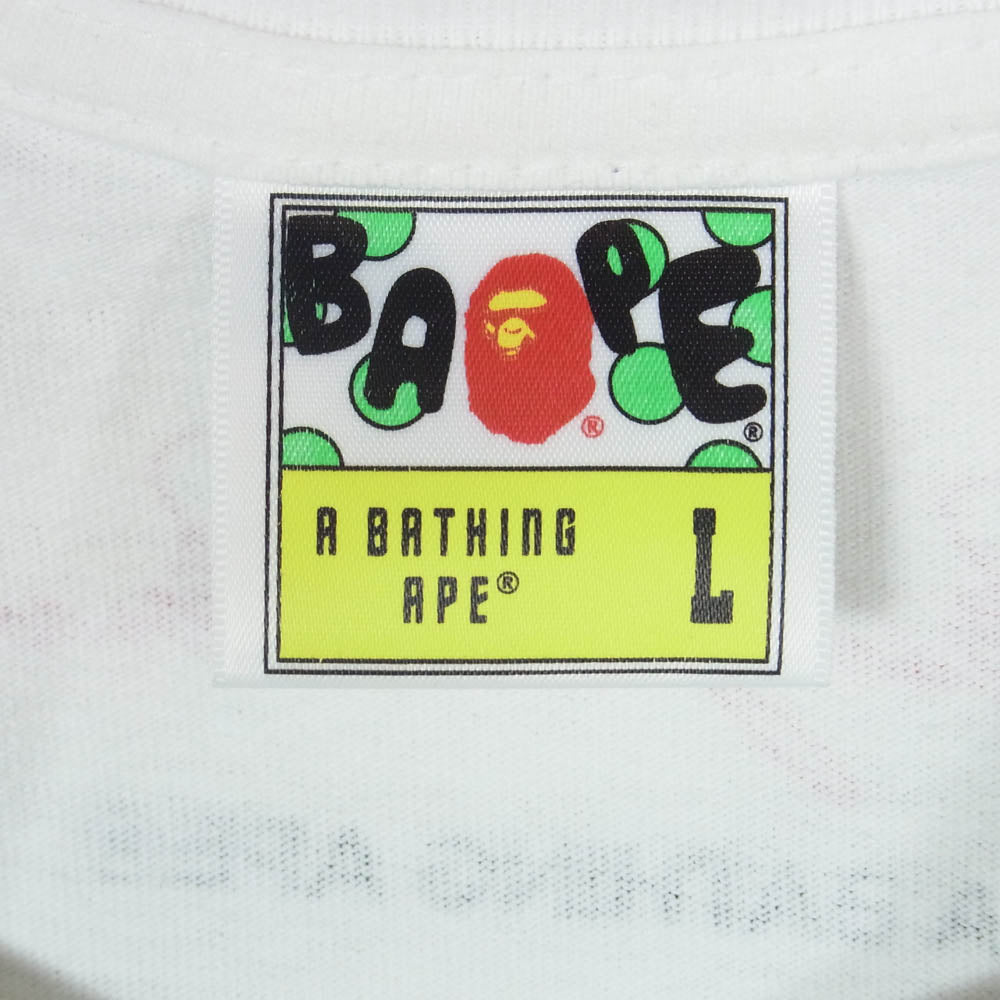 A BATHING APE アベイシングエイプ 001TEG231956X Marilyn Monroe TEE フロント プリント マリリン・モンロー Ｔシャツ 半袖カットソー ホワイト系 L【中古】