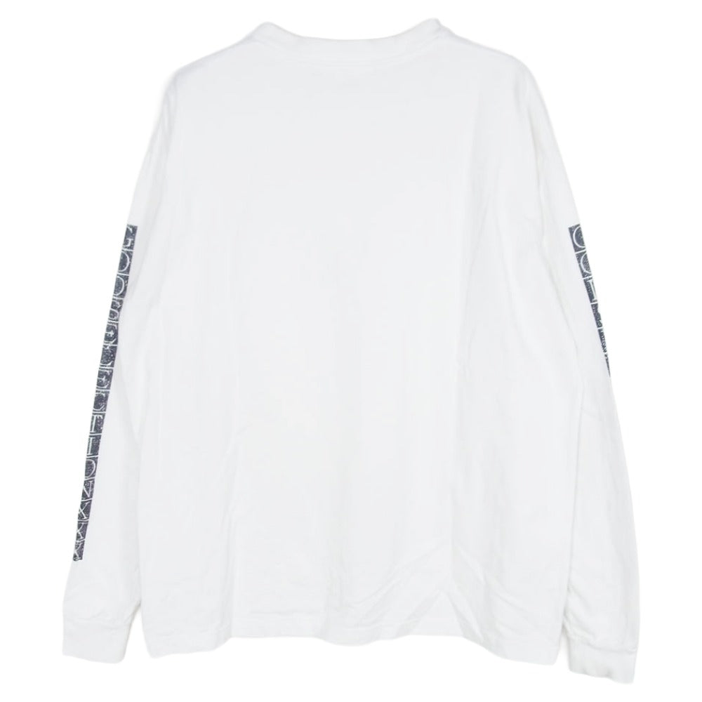GOD SELECTION XXX ゴッドセレクション フォト プリント 袖ロゴ ロングスリーブ 長袖 Ｔシャツ ホワイト系 M【中古】