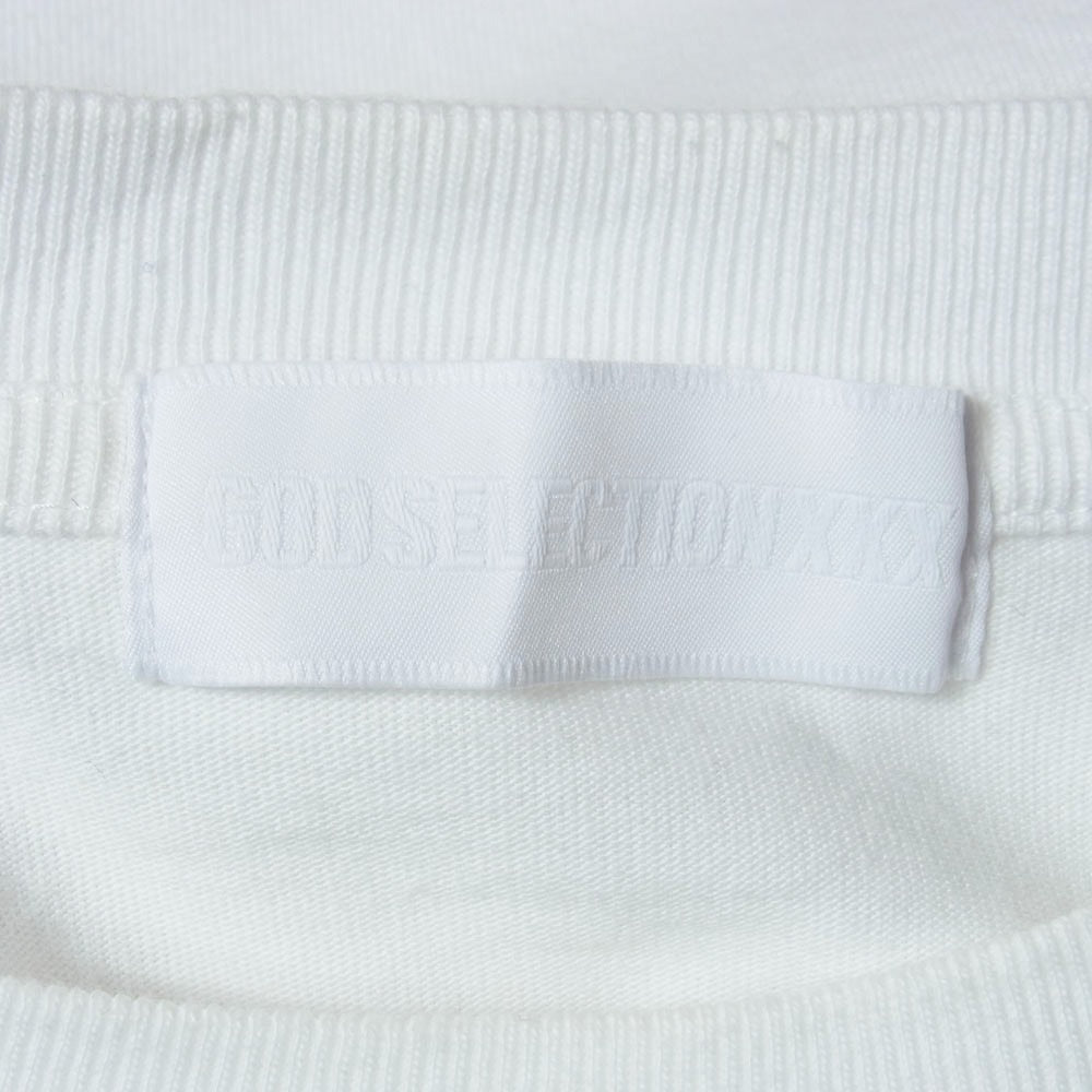 GOD SELECTION XXX ゴッドセレクション フォト プリント 袖ロゴ ロングスリーブ 長袖 Ｔシャツ ホワイト系 M【中古】