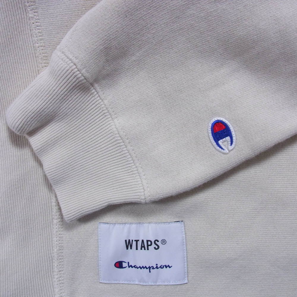 WTAPS ダブルタップス 21AW C8-U037 CREW REVERSE WEAVE リバースウィーブ クルーネック スウェット トレーナー ベージュ系 L【中古】