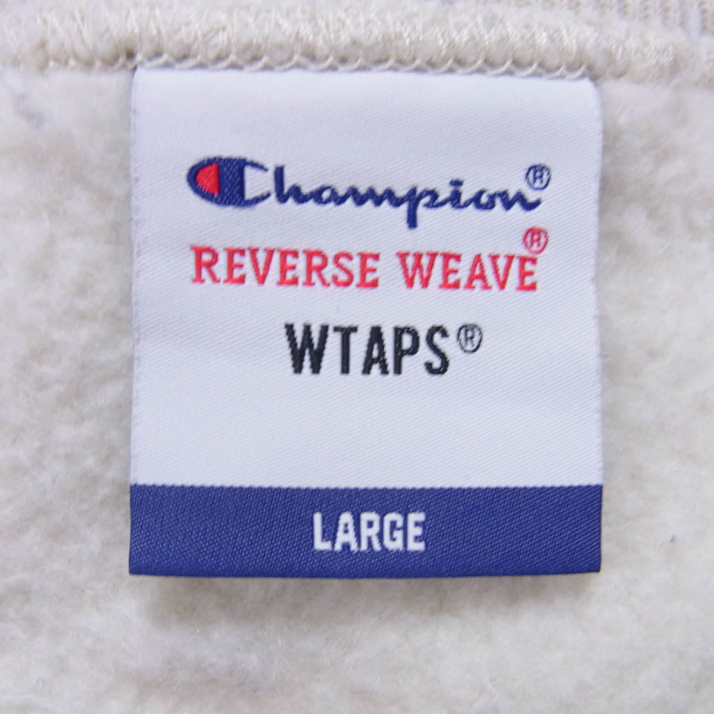 WTAPS ダブルタップス 21AW C8-U037 CREW REVERSE WEAVE リバースウィーブ クルーネック スウェット トレーナー ベージュ系 L【中古】