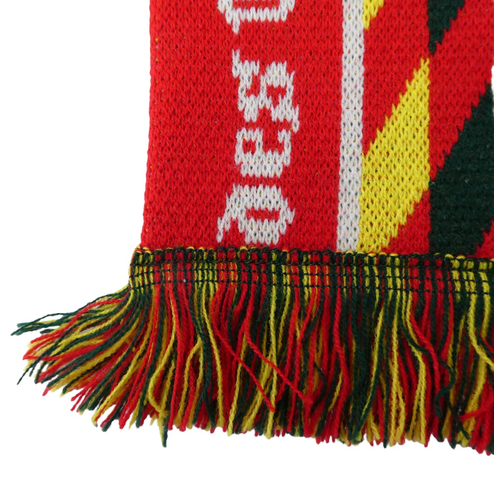 COMME des GARCONS コムデギャルソン 25AW FP-K402 SHIRT シャツ knitted jacquard acrylic football scarves ジャカード アクリル フットボール スカーフ マフラー レッド系【極上美品】【中古】