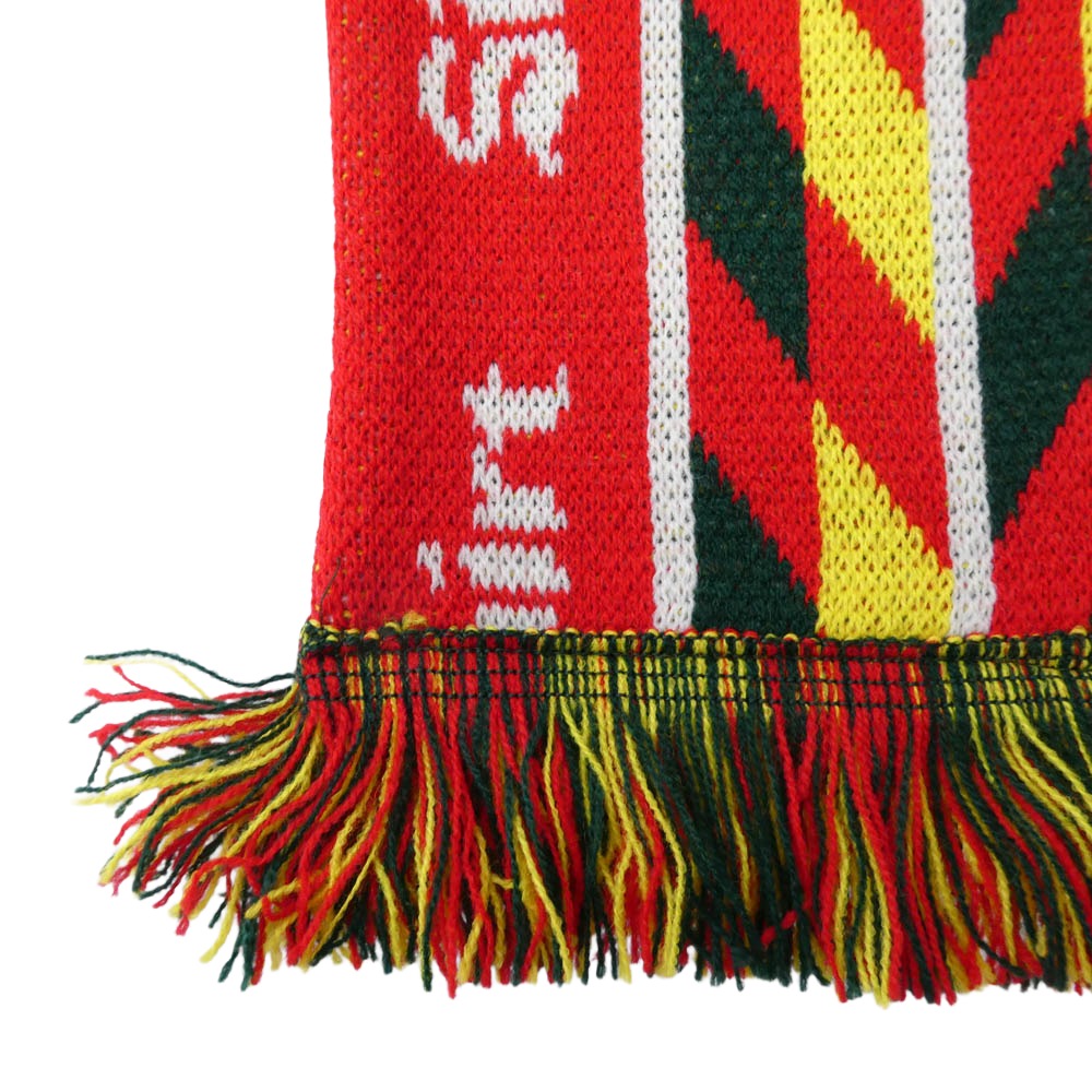 COMME des GARCONS コムデギャルソン 25AW FP-K402 SHIRT シャツ knitted jacquard acrylic football scarves ジャカード アクリル フットボール スカーフ マフラー レッド系【極上美品】【中古】