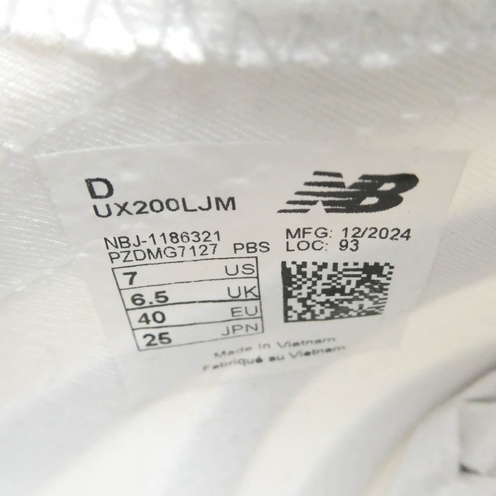JUNYA WATANABE COMME des GARCONS MAN ジュンヤワタナベコムデギャルソンマン NEW BALANCE ニューバランス 25SS WO-K102 SNEAKER ローカット スニーカー ホワイト系 25cm【極上美品】【中古】
