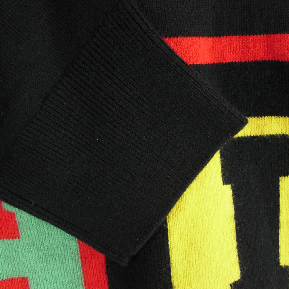 COMME des GARCONS コムデギャルソン 25AW FP-N001 SHIRT シャツ acrylic wool intarsia gauge 12 アクリル ウール 長袖 ニット ブラック系 M【極上美品】【中古】