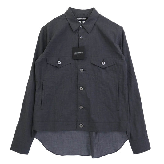 COMME des GARCONS HOMME DEUX コムデギャルソンオムドゥ 25AW DP-B051-051 トラッカータイプ 長袖 綿 シャツ グレー系 S【極上美品】【中古】