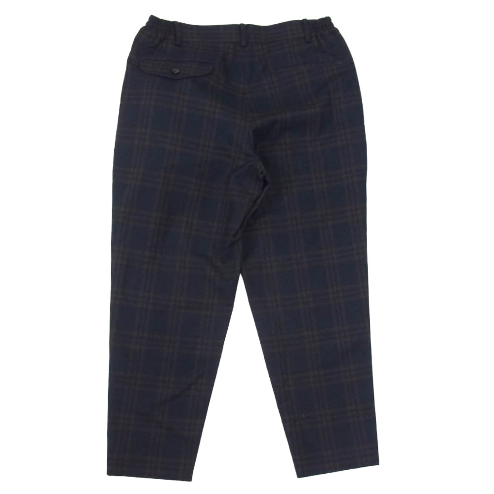 COMME des GARCONS HOMME DEUX コムデギャルソンオムドゥ 25AW DP-P030-051 Wool Dark Check Pants ウール ダークチェック パンツ トラウザーズ ネイビー系 XS【極上美品】【中古】