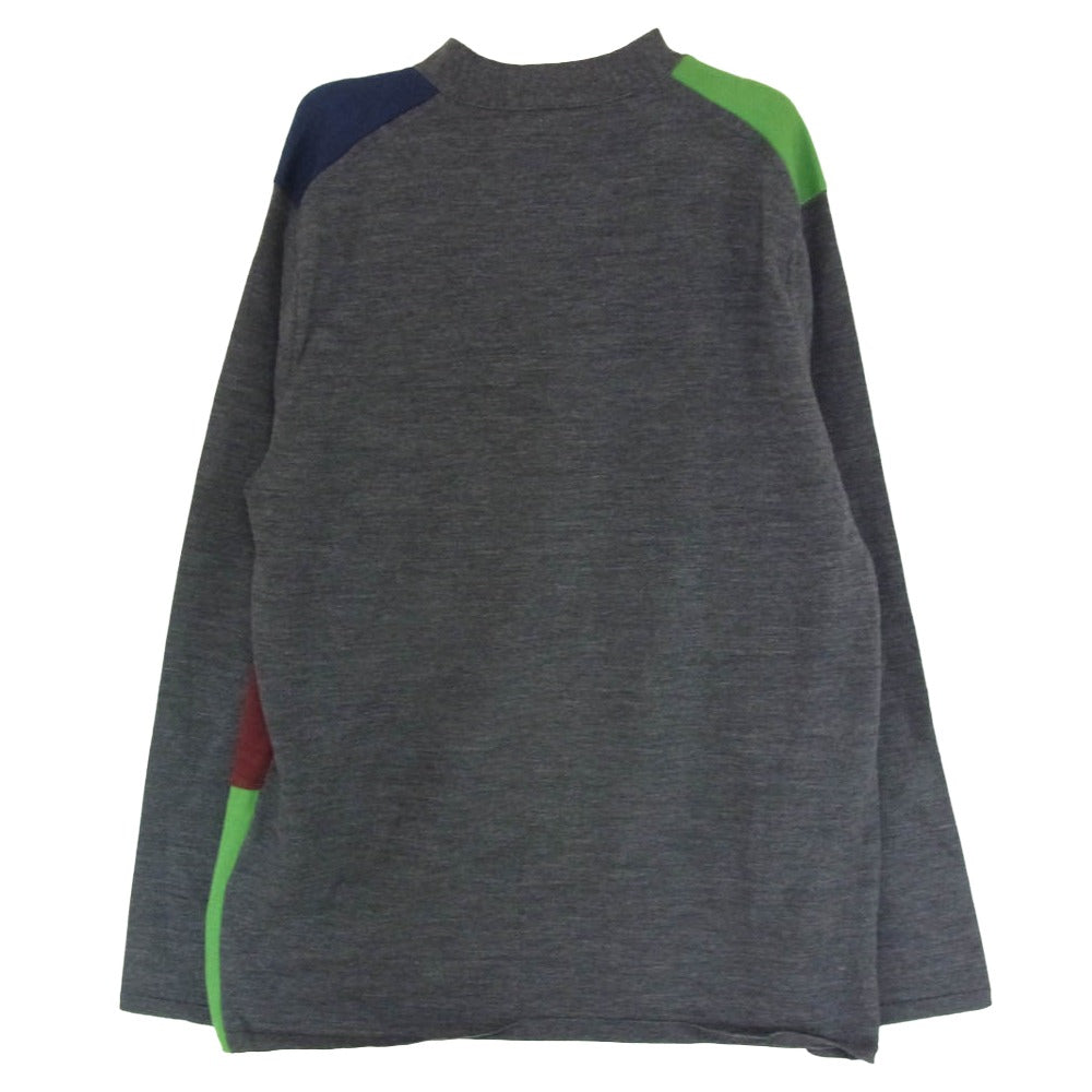 COMME des GARCONS HOMME DEUX コムデギャルソンオムドゥ 25AW DP-N001-051 WOOL CARDIGAN PATCHWORK ウール パッチワーク ニット カーディガン マルチカラー系 XL【極上美品】【中古】
