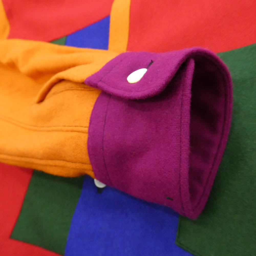 COMME des GARCONS HOMME PLUS コムデギャルソンオムプリュス 25AW PP-B032-051 ウールナイロン パッチワーク 長袖 ロング ドレスシャツ マルチカラー系 M【極上美品】【中古】