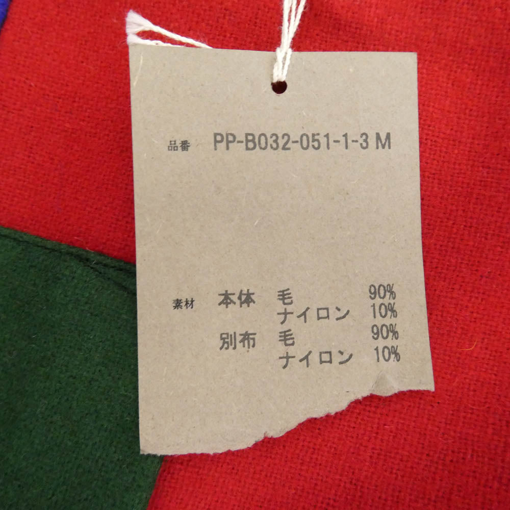 COMME des GARCONS HOMME PLUS コムデギャルソンオムプリュス 25AW PP-B032-051 ウールナイロン パッチワーク 長袖 ロング ドレスシャツ マルチカラー系 M【極上美品】【中古】
