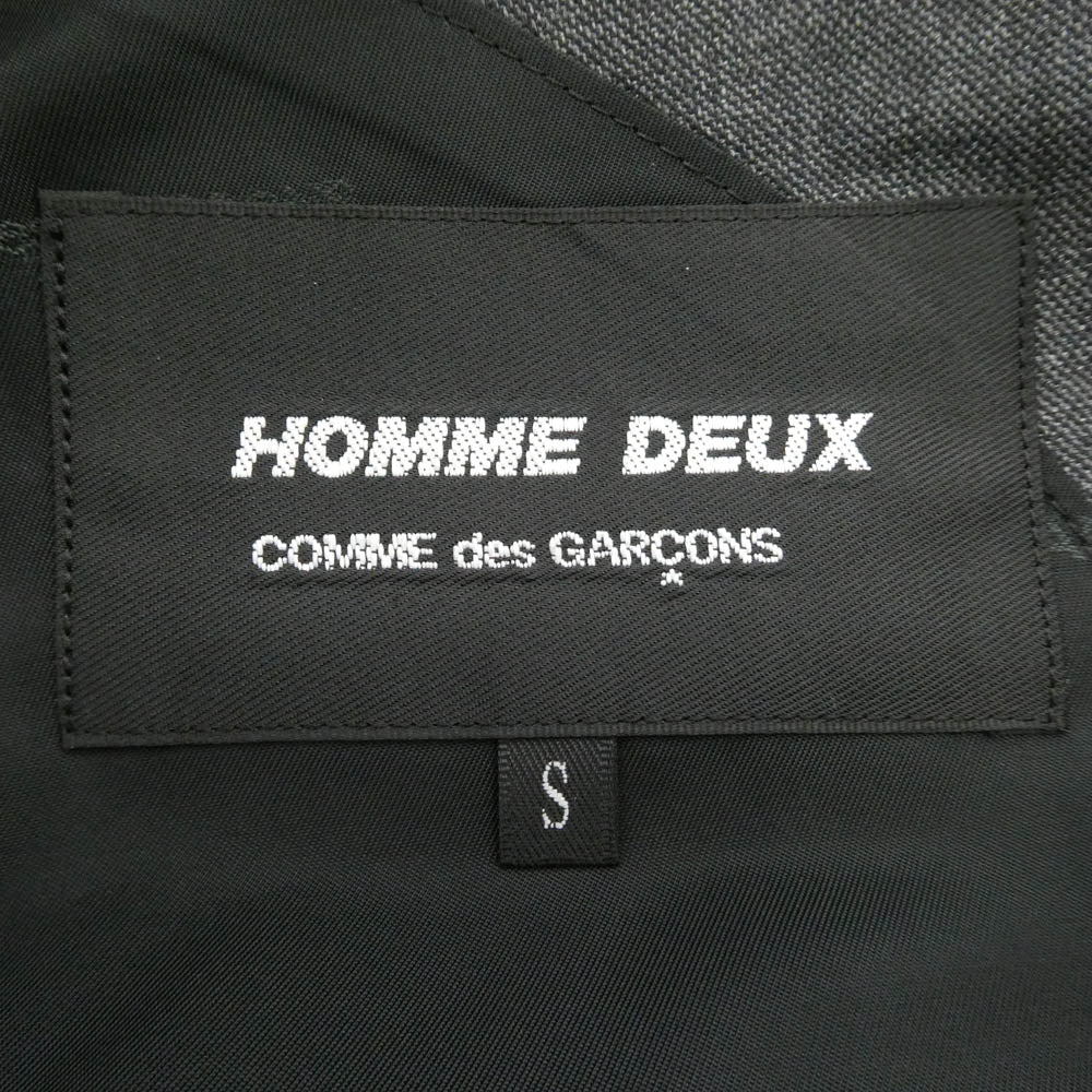 COMME des GARCONS HOMME DEUX コムデギャルソンオムドゥ 25SS DO-J006-051 ウール100％ 2B シングルテーラードジャケット グレー系 S【極上美品】【中古】