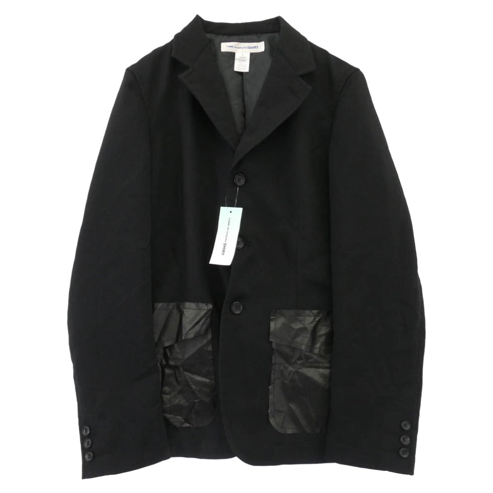 COMME des GARCONS コムデギャルソン 25AW FP-J502 SHIRT シャツ エステルポケット テーラードジャケット ブラック系 S【極上美品】【中古】