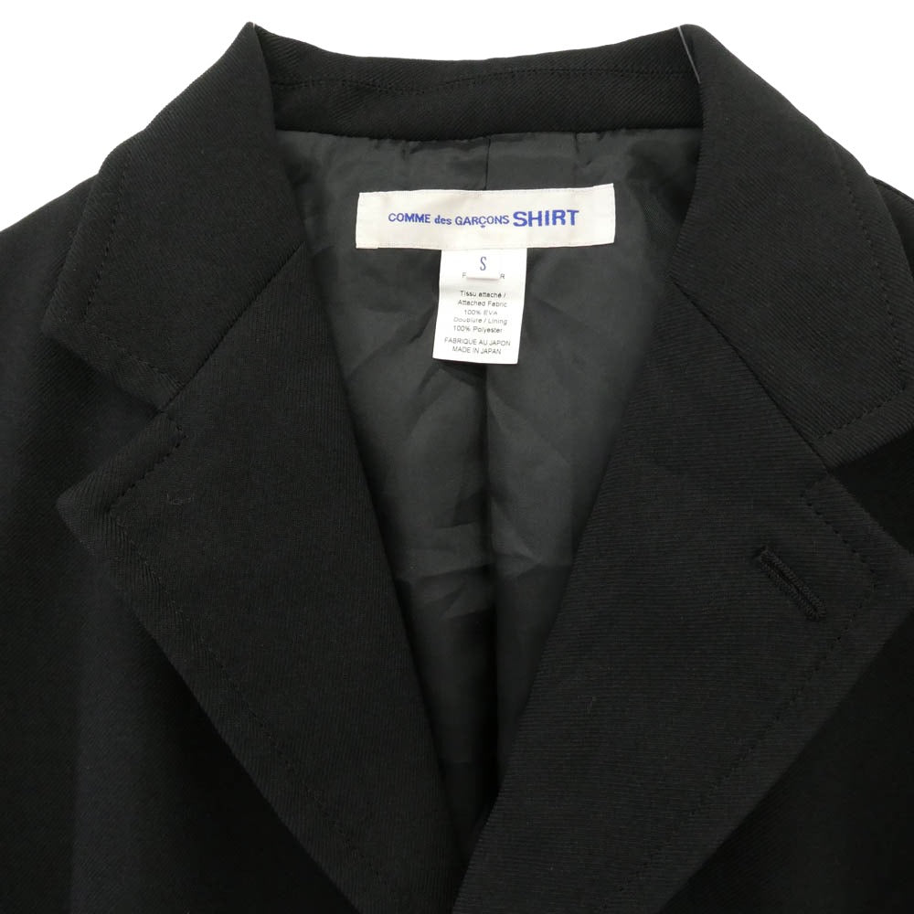 COMME des GARCONS コムデギャルソン 25AW FP-J502 SHIRT シャツ エステルポケット テーラードジャケット ブラック系 S【極上美品】【中古】