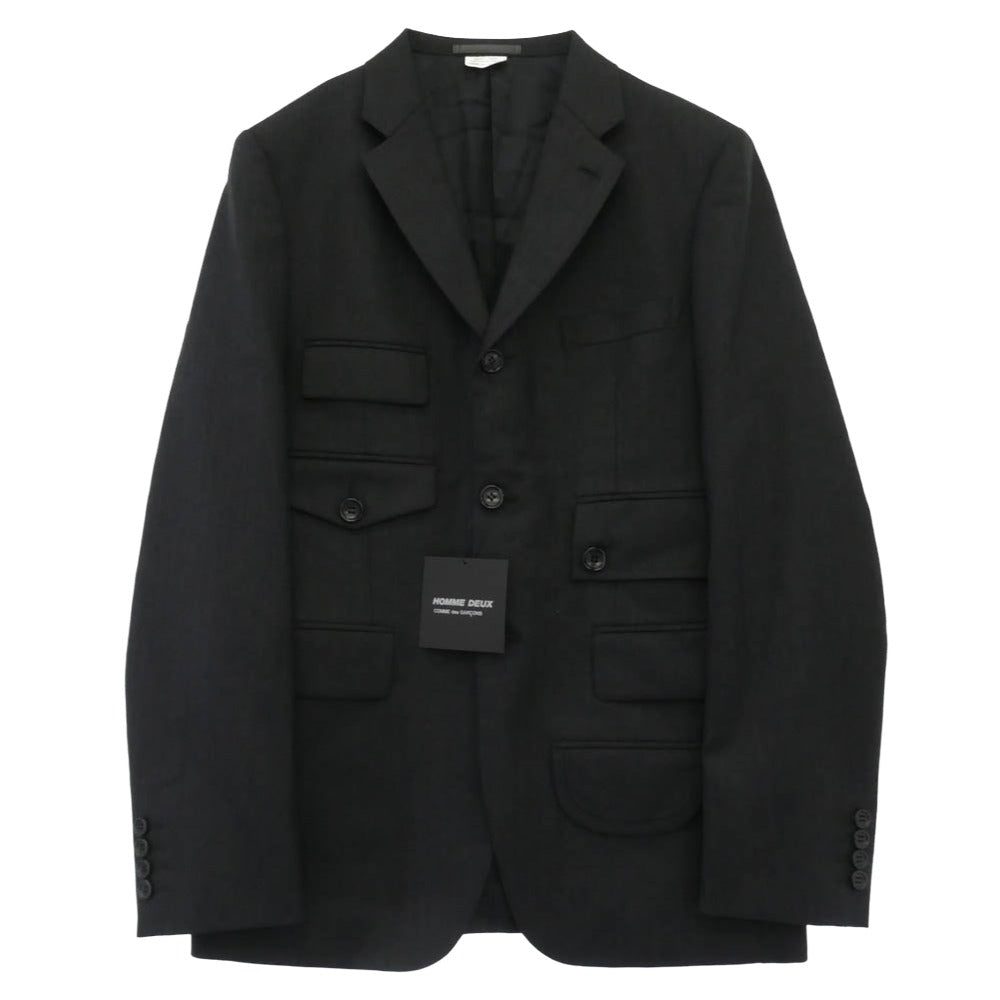 COMME des GARCONS HOMME DEUX コムデギャルソンオムドゥ 25AW DP-J044-051 タクティカルポケット 3B シングル テーラードジャケット ブラック系 M【極上美品】【中古】