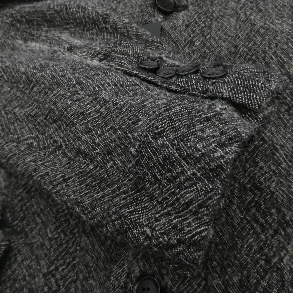 COMME des GARCONS HOMME DEUX コムデギャルソンオムドゥ 25AW DP-C001-051 製品加工 ウールサージ チェスターコート グレー系 S【極上美品】【中古】