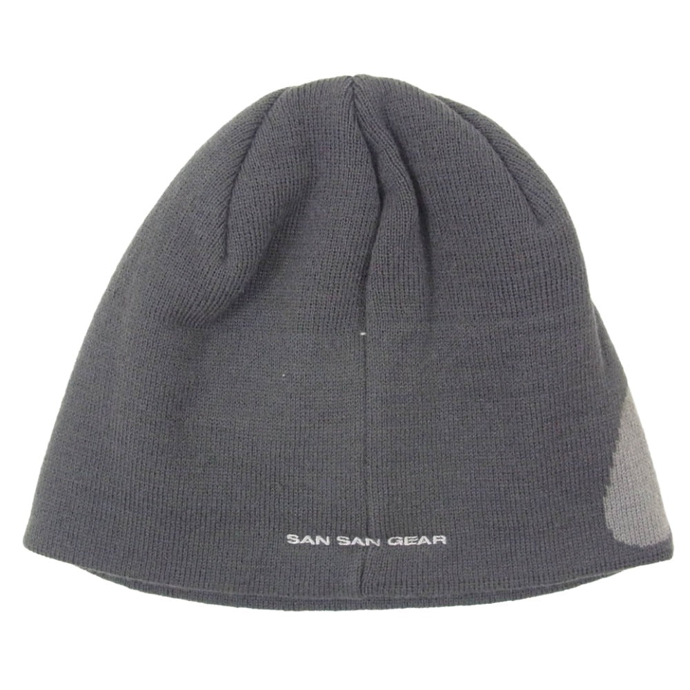 サンサンギア ビーニー ニット帽 ニットキャップ グレー系【中古】