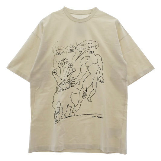 OAMC オーエーエムシー OAMP707767 daniel johnston How are you Now 半袖 Tシャツ カットソー ベージュ系 M【中古】