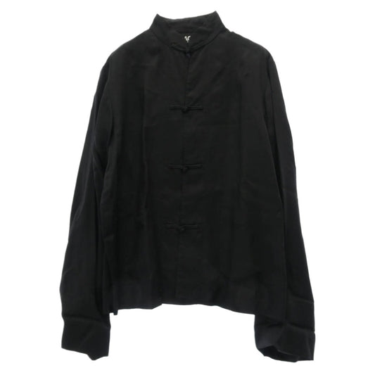 BLACK COMME des GARCONS ブラックコムデギャルソン 1G-J029 チャイナ キュプラ 長袖 シャツ ブラック系 L【中古】