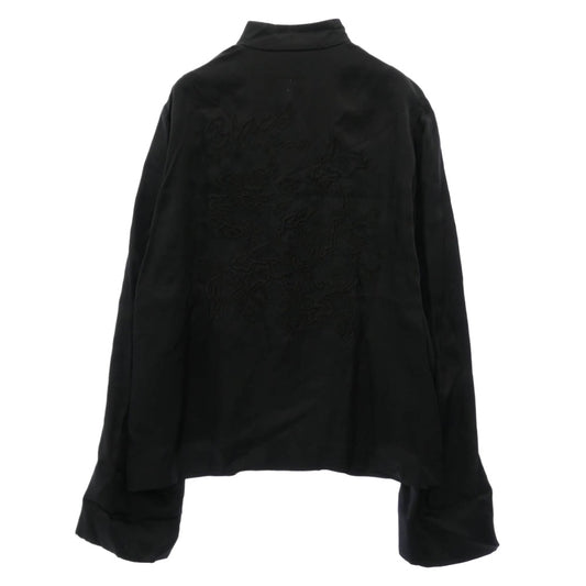 BLACK COMME des GARCONS ブラックコムデギャルソン 1G-J029 チャイナ キュプラ 長袖 シャツ ブラック系 L【中古】
