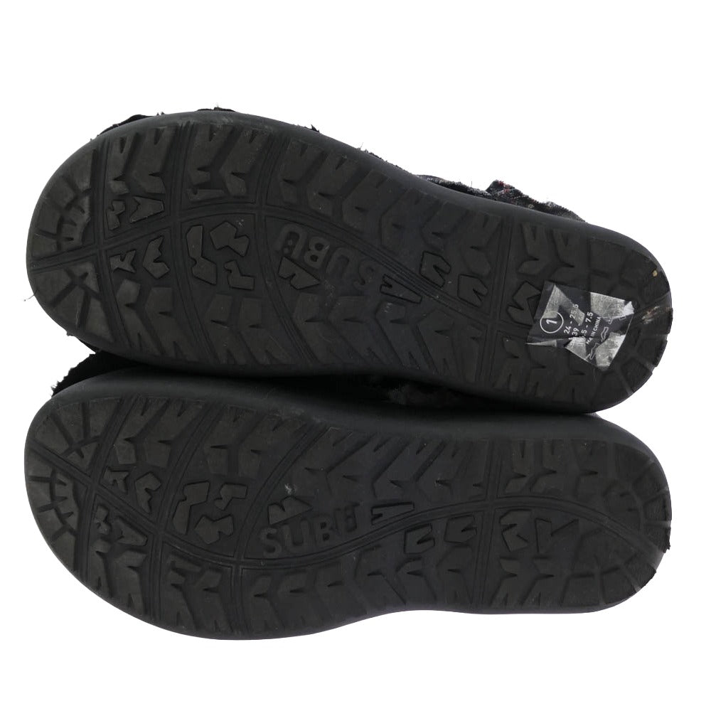 パーバーズ subu Step Winter Sandal Mix スブ スリッポン サンダル ブラック系 24cm-25.5cm【中古】
