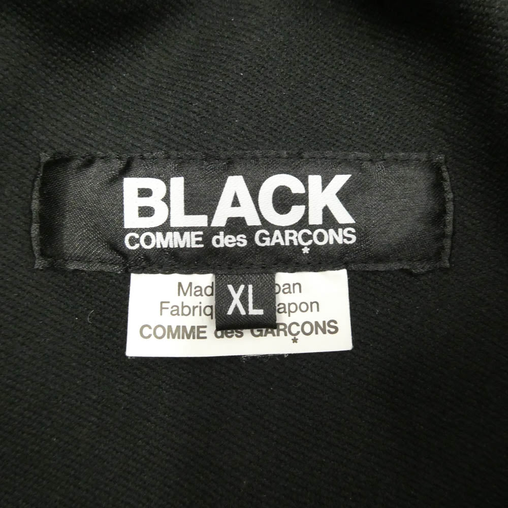 BLACK COMME des GARCONS ブラックコムデギャルソン 1J-T003 総柄 ハートトラック パンツ ブラック系 XL【中古】