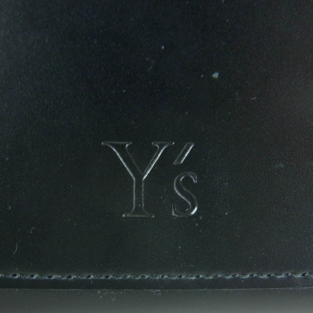 Y's Yohji Yamamoto ワイズ ヨウジヤマモト L字 がま口 レザー ウォレット 財布 ブラック系【中古】