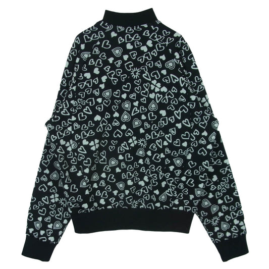 BLACK COMME des GARCONS ブラックコムデギャルソン 22aw 1J-T001 総柄 ハートトラック ジャケット 日本製 ブラック系 L【中古】