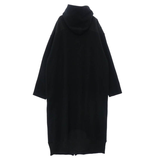 Y's Yohji Yamamoto ワイズ ヨウジヤマモト YR-D03-803 パッチデザイン ニット フード ロング コート ブラック系 1【中古】