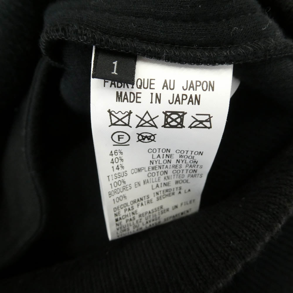 Y's Yohji Yamamoto ワイズ ヨウジヤマモト YR-D03-803 パッチデザイン ニット フード ロング コート ブラック系 1【中古】