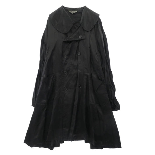 COMME des GARCONS HOMME PLUS コムデギャルソンオムプリュス 22SS PI-C016 花の存在期 丸襟 バック スカル ロング コート　 ブラック系 M【中古】