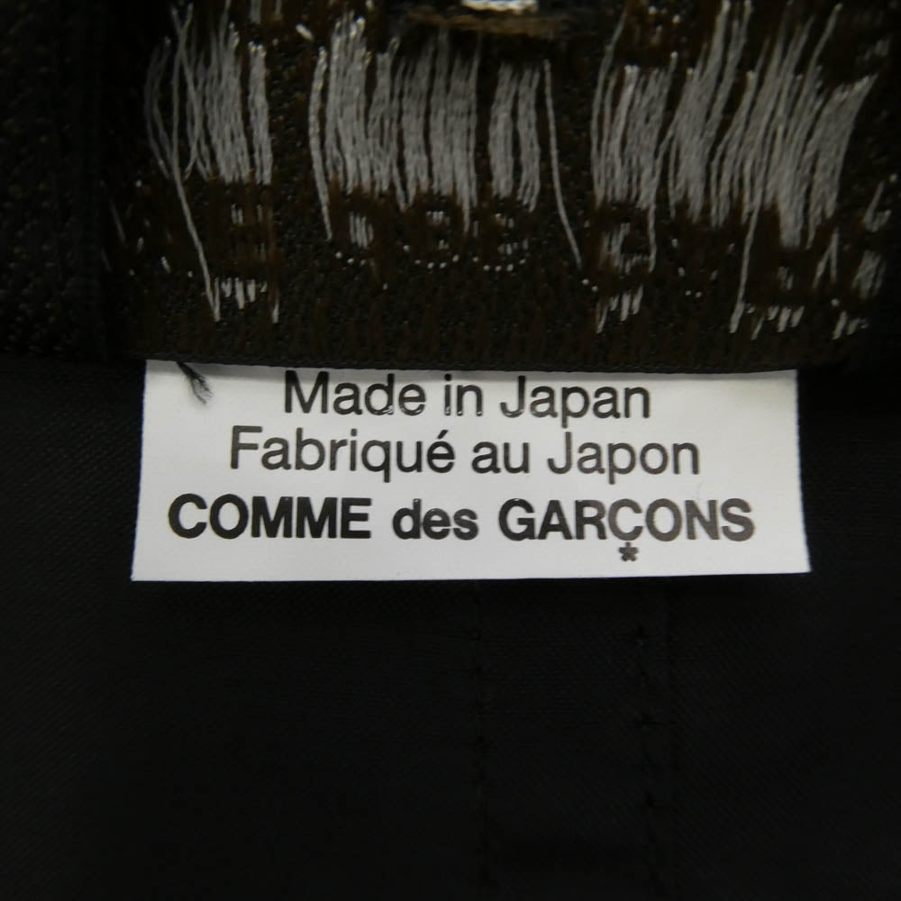 COMME des GARCONS HOMME PLUS コムデギャルソンオムプリュス 22SS PI-C016 花の存在期 丸襟 バック スカル ロング コート　 ブラック系 M【中古】