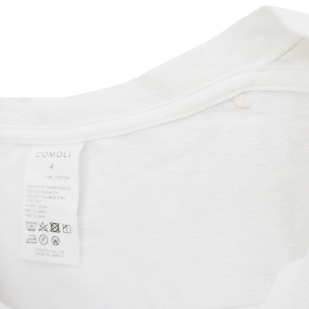COMOLI コモリ 24SS Z01-05017 空紡天竺 サープラス Tシャツ ホワイト ホワイト系 4【中古】