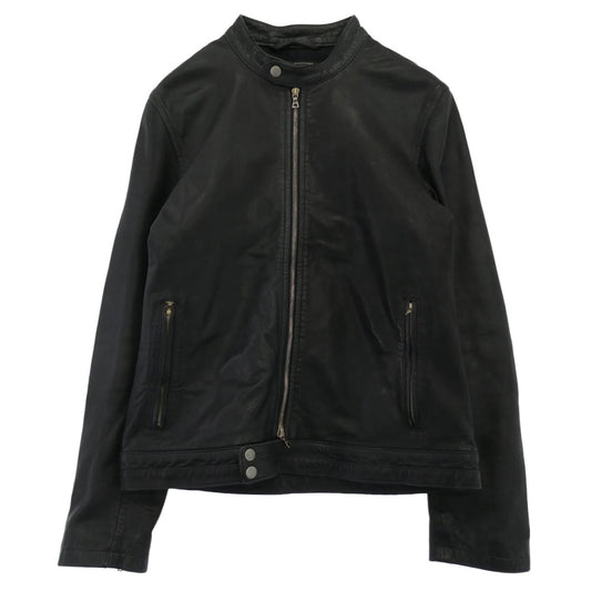 ブルーワーク 54-08-61-08701 ラムレザー シングル ジャケット ブラック系 M【中古】