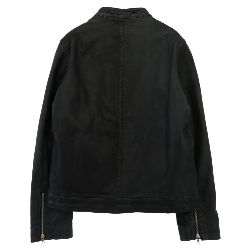 ブルーワーク 54-08-61-08701 ラムレザー シングル ジャケット ブラック系 M【中古】