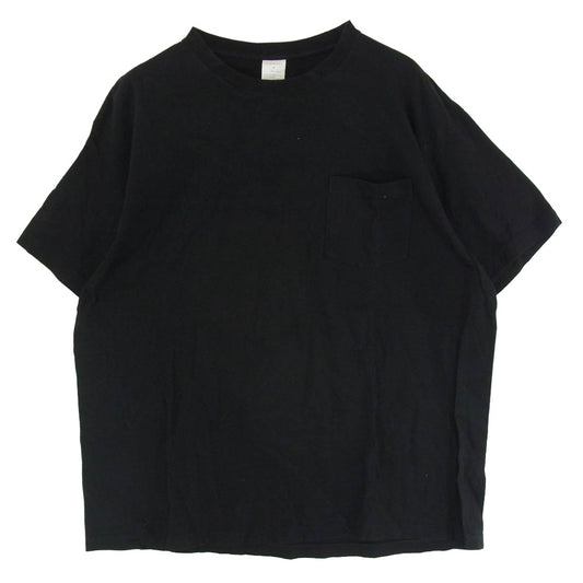 COMOLI コモリ 24SS Z01-05017 空紡天竺 サープラス 無地 クルーネック 丸首 Tシャツ ブラック系 4【中古】