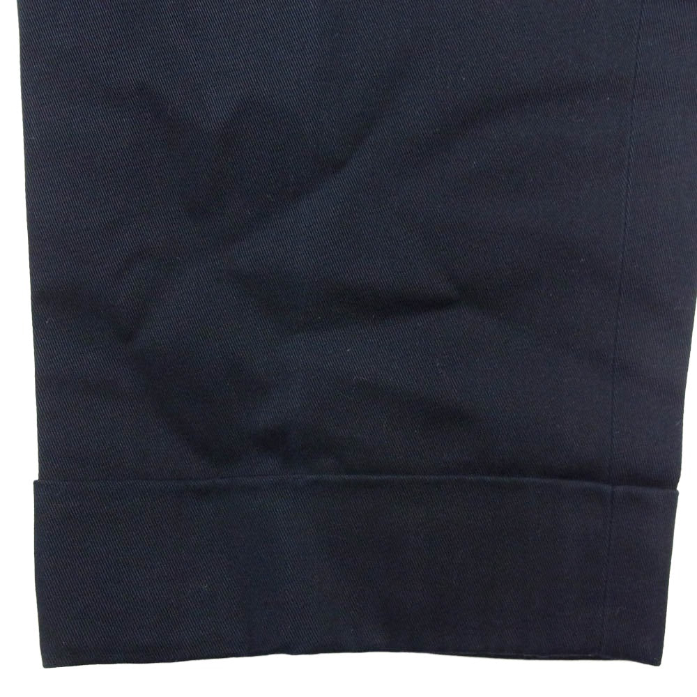 DRIES VAN NOTEN ドリスヴァンノッテン ダブル仕立て コットン パンツ ネイビー系 46【中古】
