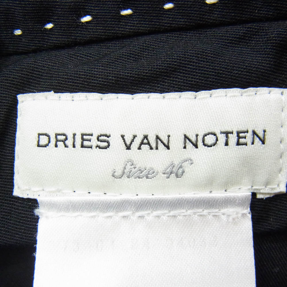 DRIES VAN NOTEN ドリスヴァンノッテン ダブル仕立て コットン パンツ ネイビー系 46【中古】