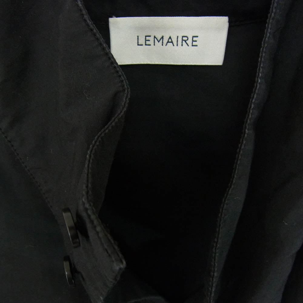 LEMAIRE ルメール 22SS VAREUSE SS SHIRTS スタンドカラー プルオーバー 半袖 シャツ ブラック系 48【中古】