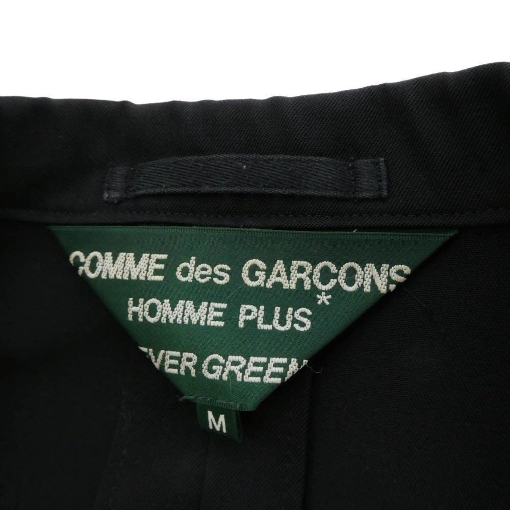 COMME des GARCONS HOMME PLUS コムデギャルソンオムプリュス 07SS PS-J203 EVER GREEN エバーグリーン ステッチデザイン 裏地チェーン 1B テーラードジャケット ブラック系 M【中古】