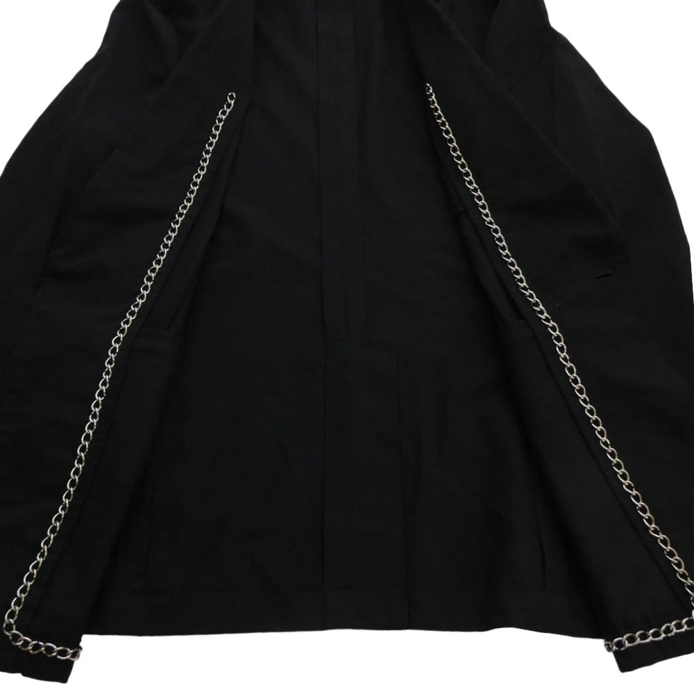 COMME des GARCONS HOMME PLUS コムデギャルソンオムプリュス 07SS PS-J203 EVER GREEN エバーグリーン ステッチデザイン 裏地チェーン 1B テーラードジャケット ブラック系 M【中古】