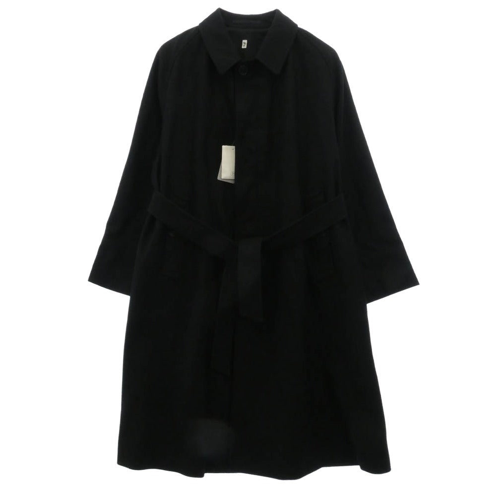 レショップ 25AW 25-020-053-8003-3-0 SUPER110s Balcollar Coat ウール バルカラー コート ブラック系 2【極上美品】【中古】