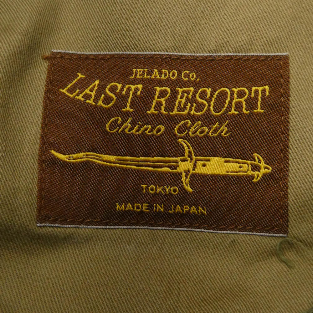 JELADO ジェラード AG94341A 41 Khaki Lastresort Chino Cloth ラストリゾート チノクロス トラウザース パンツ チノパンツ オリーブ系 カーキ系 M【新古品】【未使用】【中古】