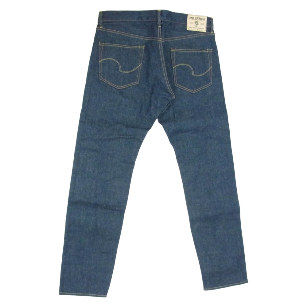 ONI DENIM 鬼デニム ONI-121S Ishikawadai 15oz 石川台デニム Relax Tapered Stretch Denim リラックステーパード ストレッチデニム パンツ ジーンズ インディゴブルー系 W32【極上美品】【中古】