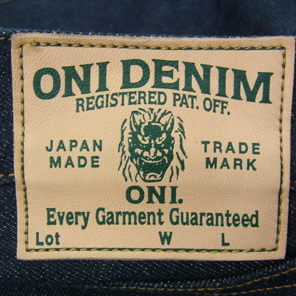 ONI DENIM 鬼デニム ONI-121S Ishikawadai 15oz 石川台デニム Relax Tapered Stretch Denim リラックステーパード ストレッチデニム パンツ ジーンズ インディゴブルー系 W32【極上美品】【中古】