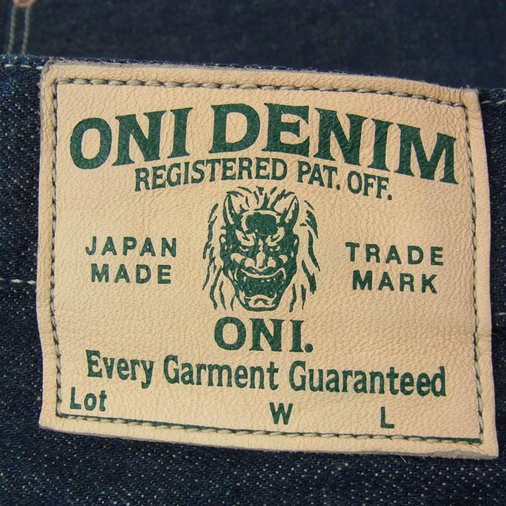ONI DENIM 鬼デニム ONI-200 Ishikawadai 15oz 石川台デニム ワイドストレート ジーンズ デニム パンツ インディゴブルー系 31【極上美品】【中古】