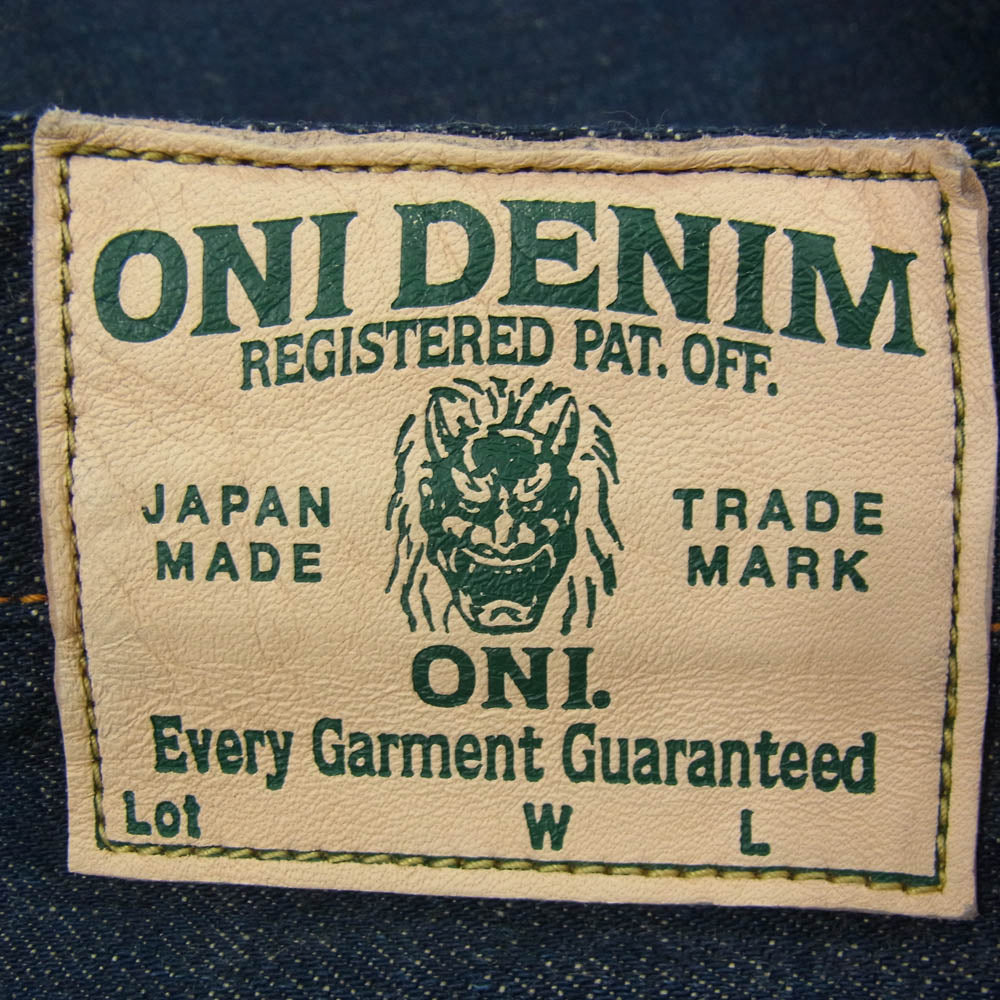 ONI DENIM 鬼デニム ONI-270 Ishikawadai 15oz 石川台デニム レギュラーストレート ジーンズ デニム パンツ インディゴブルー系 32【極上美品】【中古】