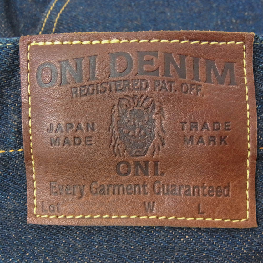ONI DENIM 鬼デニム ONI822ZR-LBR 20oz Secret Denim シークレットデニム 緯糸ライトブラウン スーパーワイドテーパード ジーンズ デニム パンツ インディゴブルー系 29【極上美品】【中古】