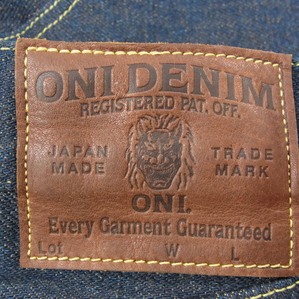 ONI DENIM 鬼デニム ONI288ZR-LBR 20oz シークレットデニム 緯糸ライトブラウン ジーンズ デニムパンツ インディゴブルー系 W31【極上美品】【中古】