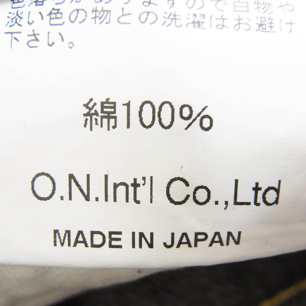 ONI DENIM 鬼デニム ONI288ZR-LBR 20oz シークレットデニム 緯糸ライトブラウン ジーンズ デニムパンツ インディゴブルー系 W33【極上美品】【中古】
