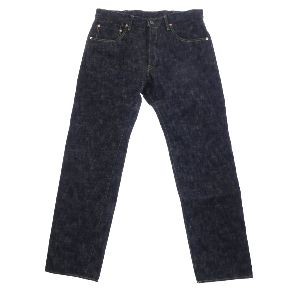 ONI DENIM 鬼デニム ONI270-Kasuri 17oz 鬼絣 ジャストライト ストレート ジーンズ デニム パンツ インディゴブルー系 W38【極上美品】【中古】